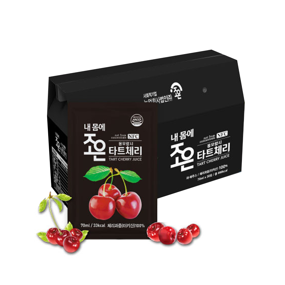 (내몸에 조은)NFC 착즙 몽모랑시 타트체리 과즙 70ml 30포