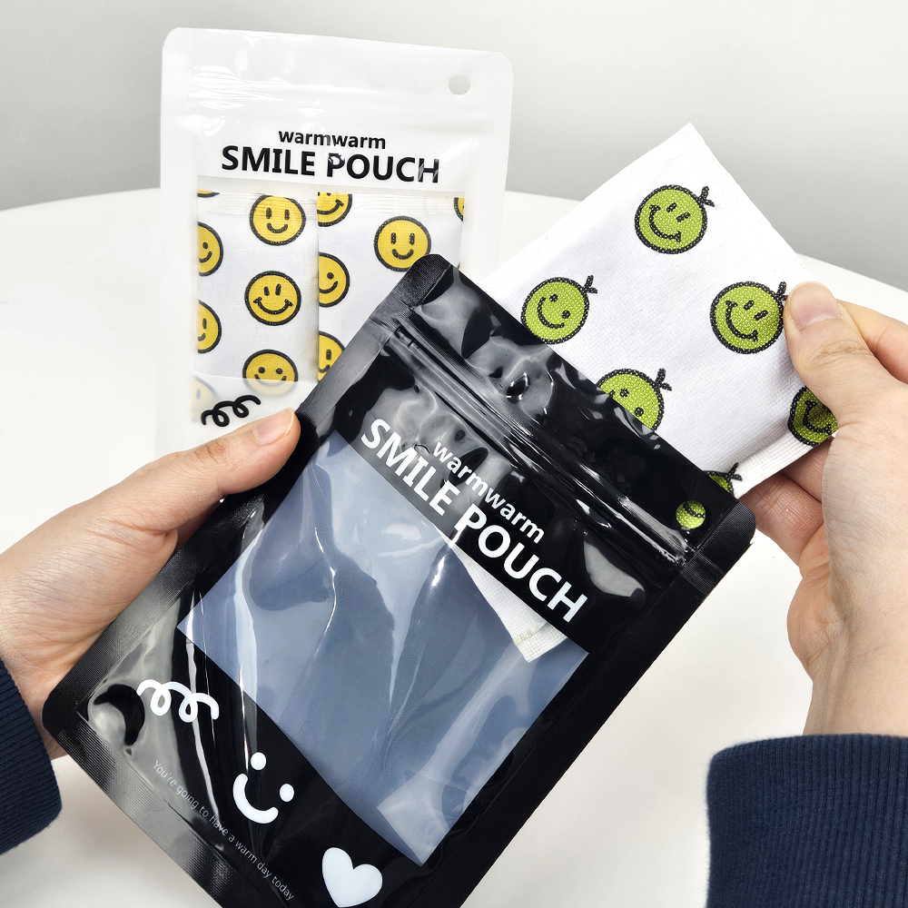 웜웜 스마일 파우치 10개 핫팩용 보온 파우치