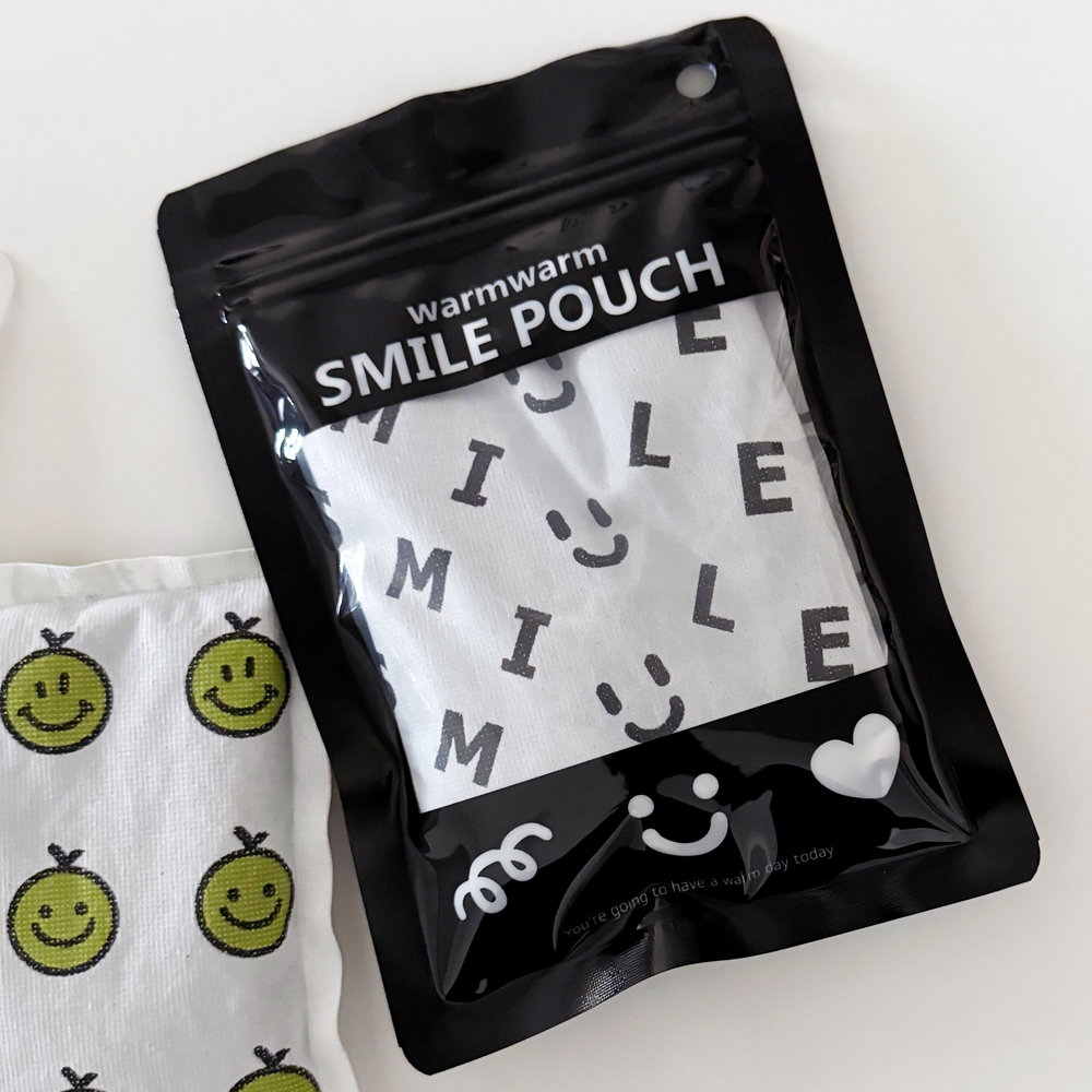 웜웜 스마일 파우치 10개 핫팩용 보온 파우치