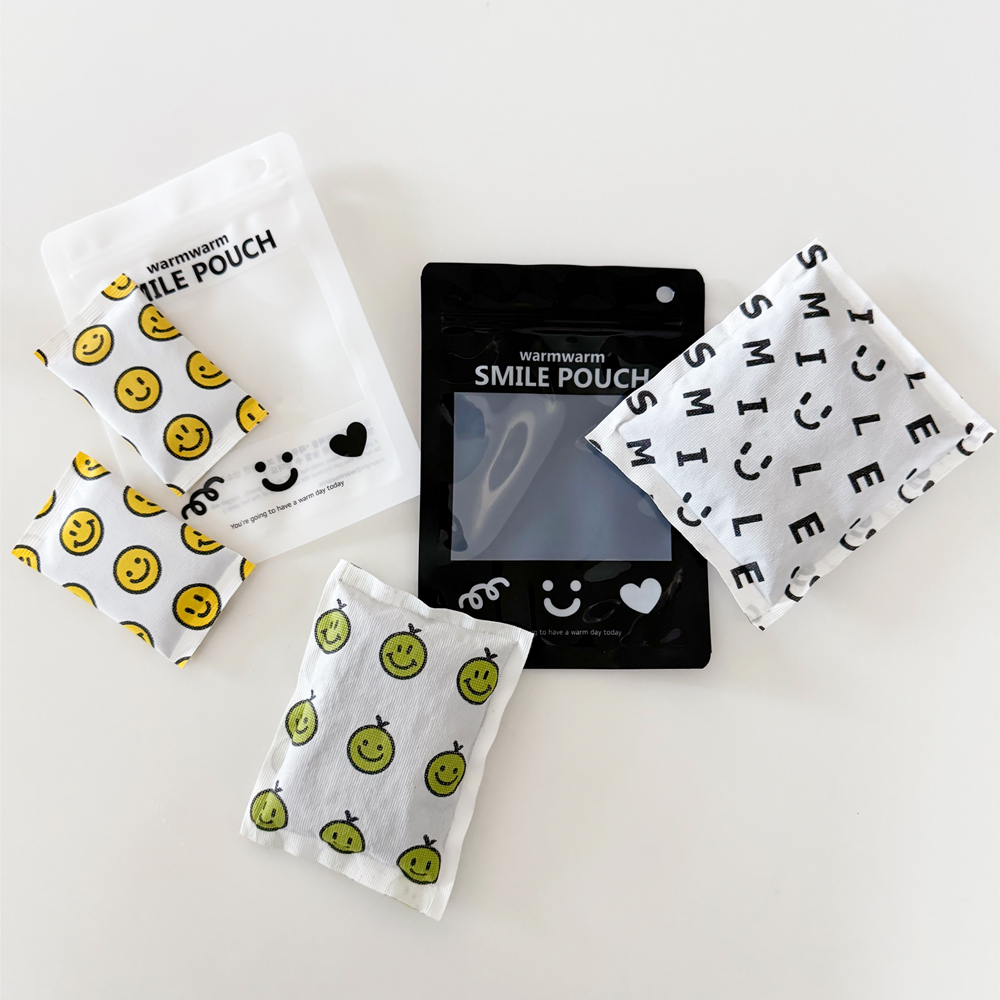 웜웜 스마일 파우치 10개 핫팩용 보온 파우치