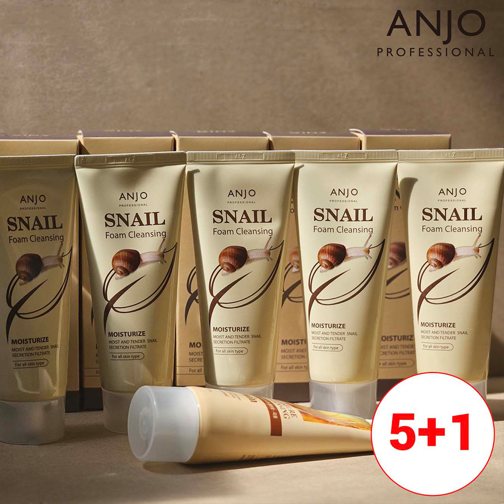 세수만하면 쥐젖제거+피부재생! [앙쥬] 스네일 딥클렌징폼 100ml 5+1