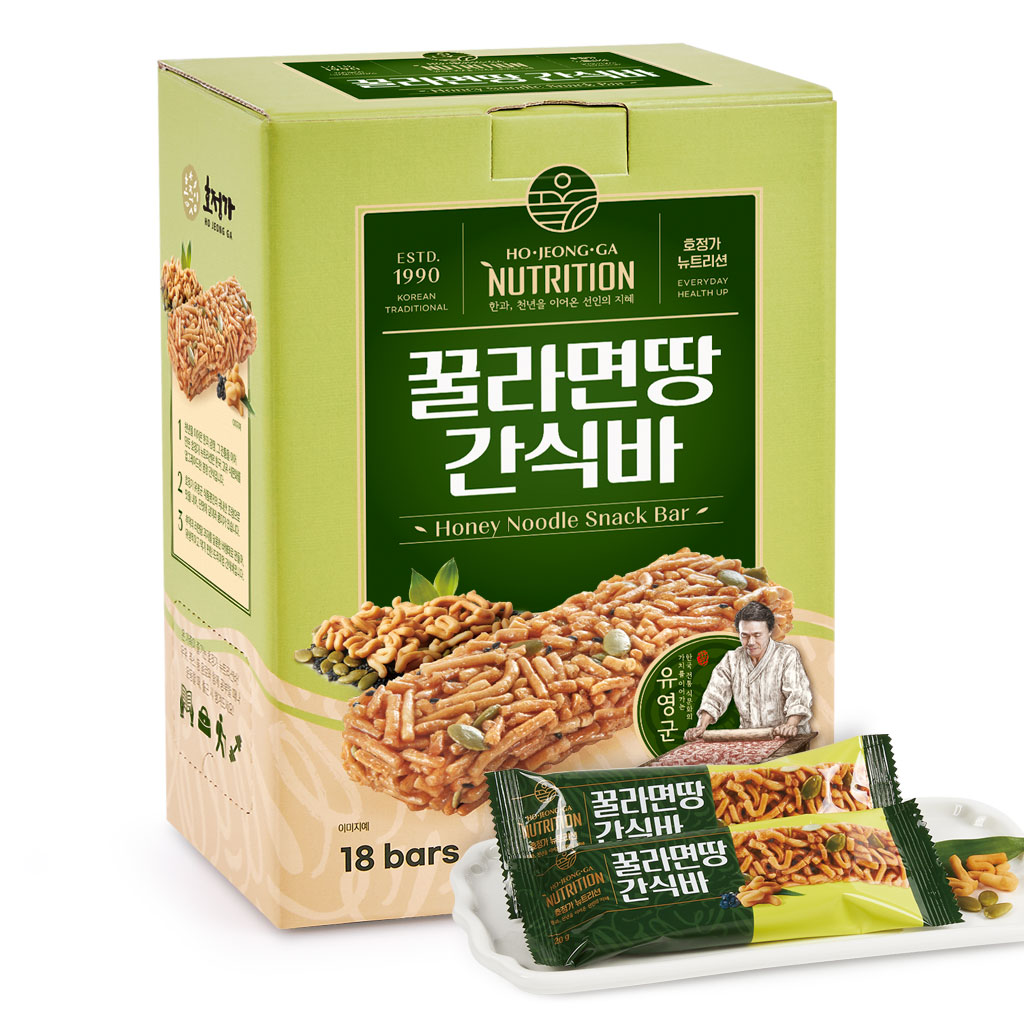 호정가 꿀라면땅간식바 (18개입) / 달콤하고 바삭한 추억의 라면과자 대표이미지 섬네일