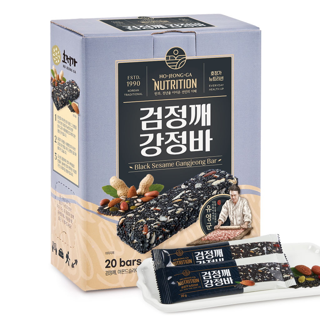 호정가 검정깨강정바 (20개입) / 말랑말랑 쫀득한 고급한과간식 대표이미지 섬네일