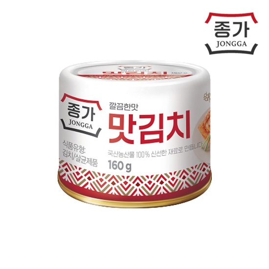 종가 맛김치 캔김치 160g 4개 여행용김치 대표이미지 섬네일